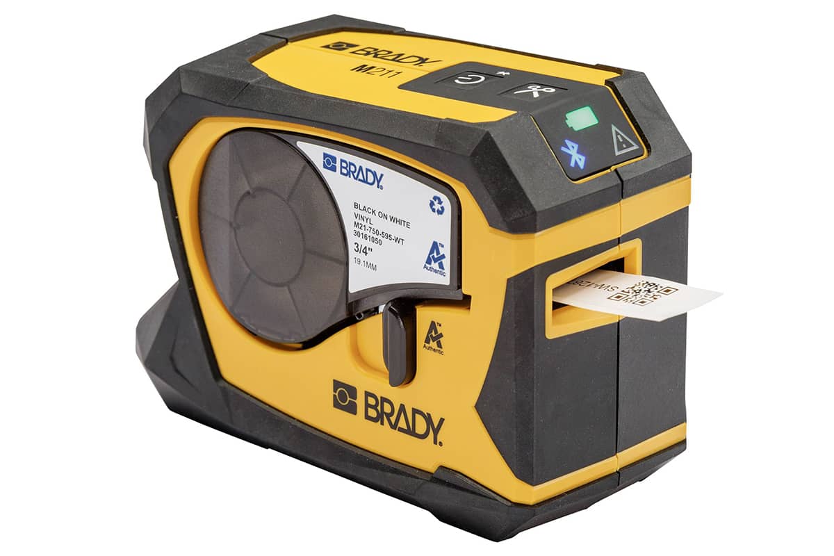 De Brady M211 draagbare printer.