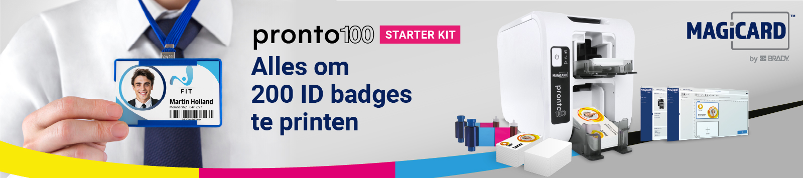 Pronto100 Starterkit - Alles om ID badges te printen